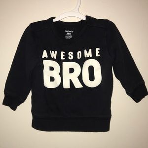 18 Month Carters Crew Neck Sweater “Awesome Bro”